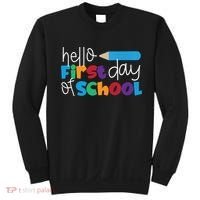 Hello First Day of School Cute Pencil Sweatshirt thumb 0