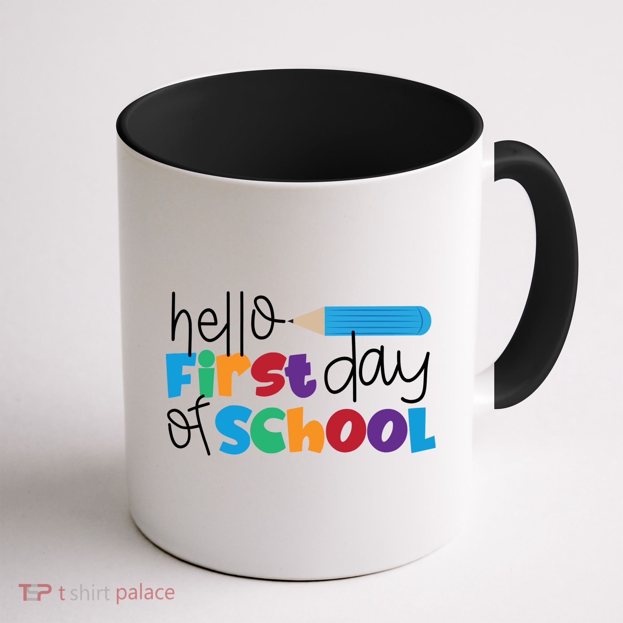 Hello First Day of School Cute Pencil Coffee Mug
