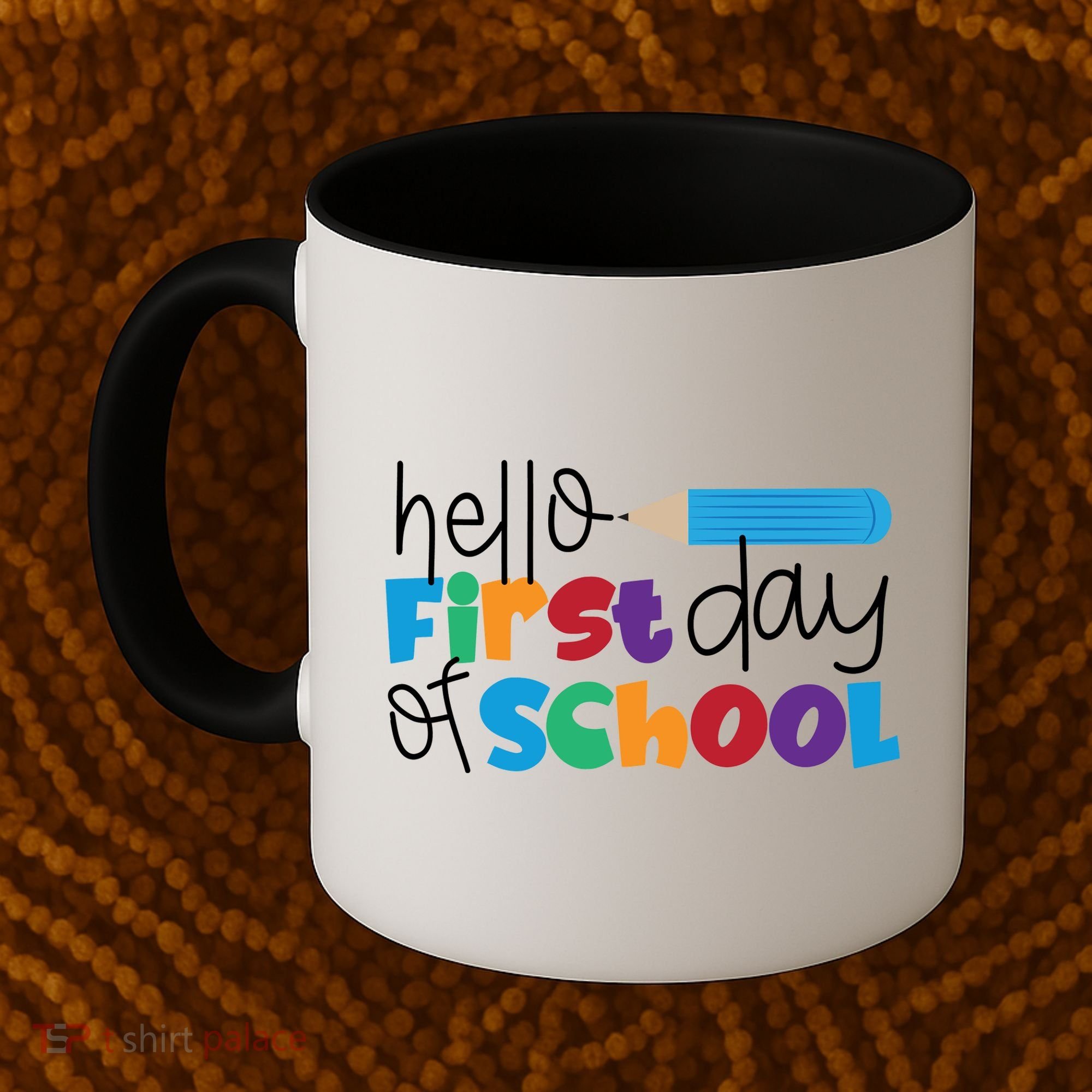 Hello First Day of School Cute Pencil Coffee Mug