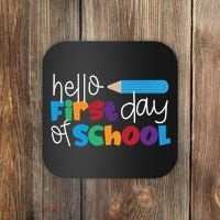 Hello First Day of School Cute Pencil Coaster thumb 0