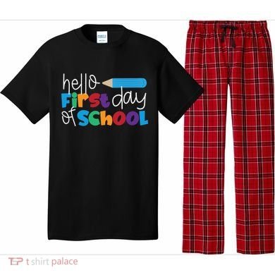 Hello First Day of School Cute Pencil Pajama Set