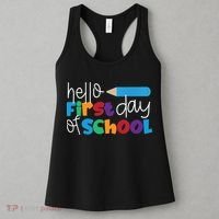 Hello First Day of School Cute Pencil Women's Tank Top thumb 3