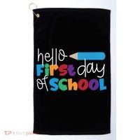 Hello First Day of School Cute Pencil Golf Towel thumb 0