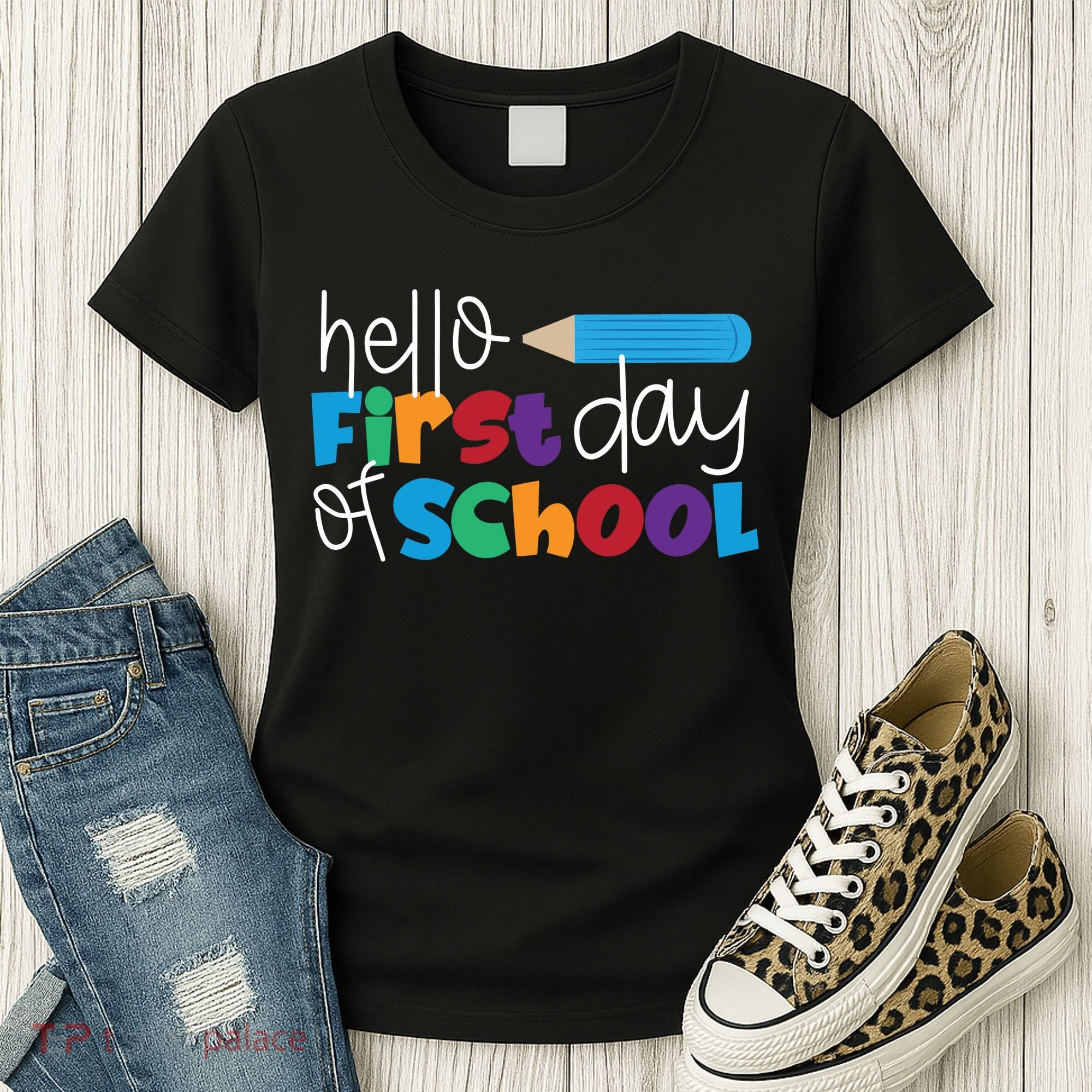 Hello First Day of School Cute Pencil Women's T-Shirt