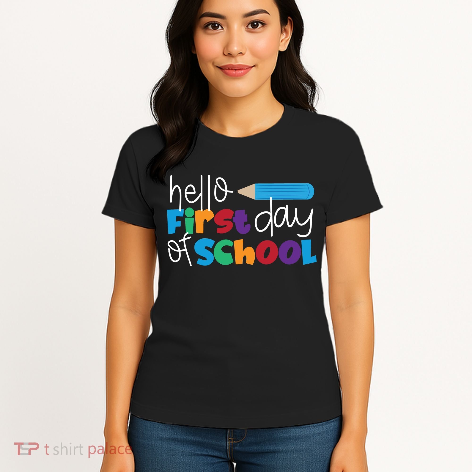 Hello First Day of School Cute Pencil Women's T-Shirt