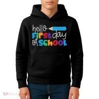 Hello First Day of School Cute Pencil Kids Hoodie thumb 4