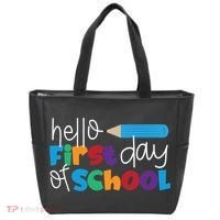 Hello First Day of School Cute Pencil Tote Bag thumb 0