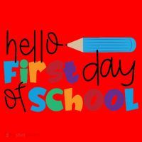 Hello First Day of School Cute Pencil Santa Hat thumb 1