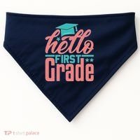 Hello First Grade USA-Made Doggie Bandana thumb 0