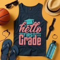 Hello First Grade Tank Top thumb 4
