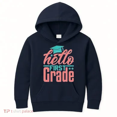Hello First Grade Kids Hoodie