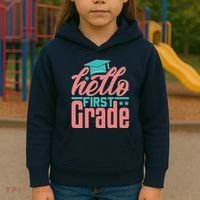 Hello First Grade Kids Hoodie thumb 3