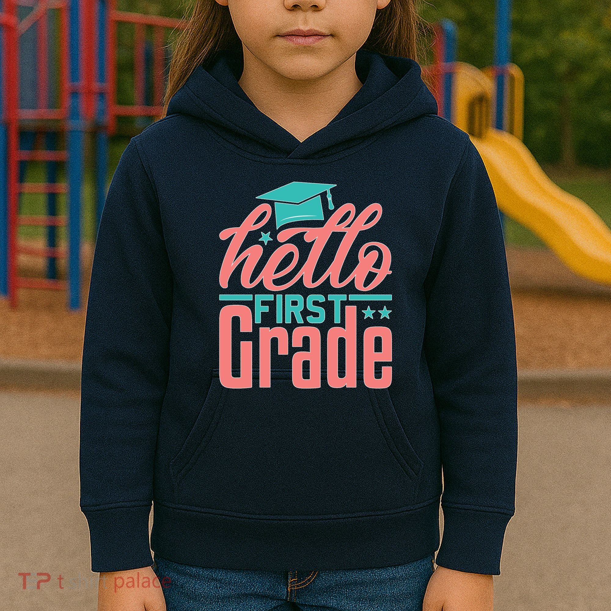 Hello First Grade Kids Hoodie