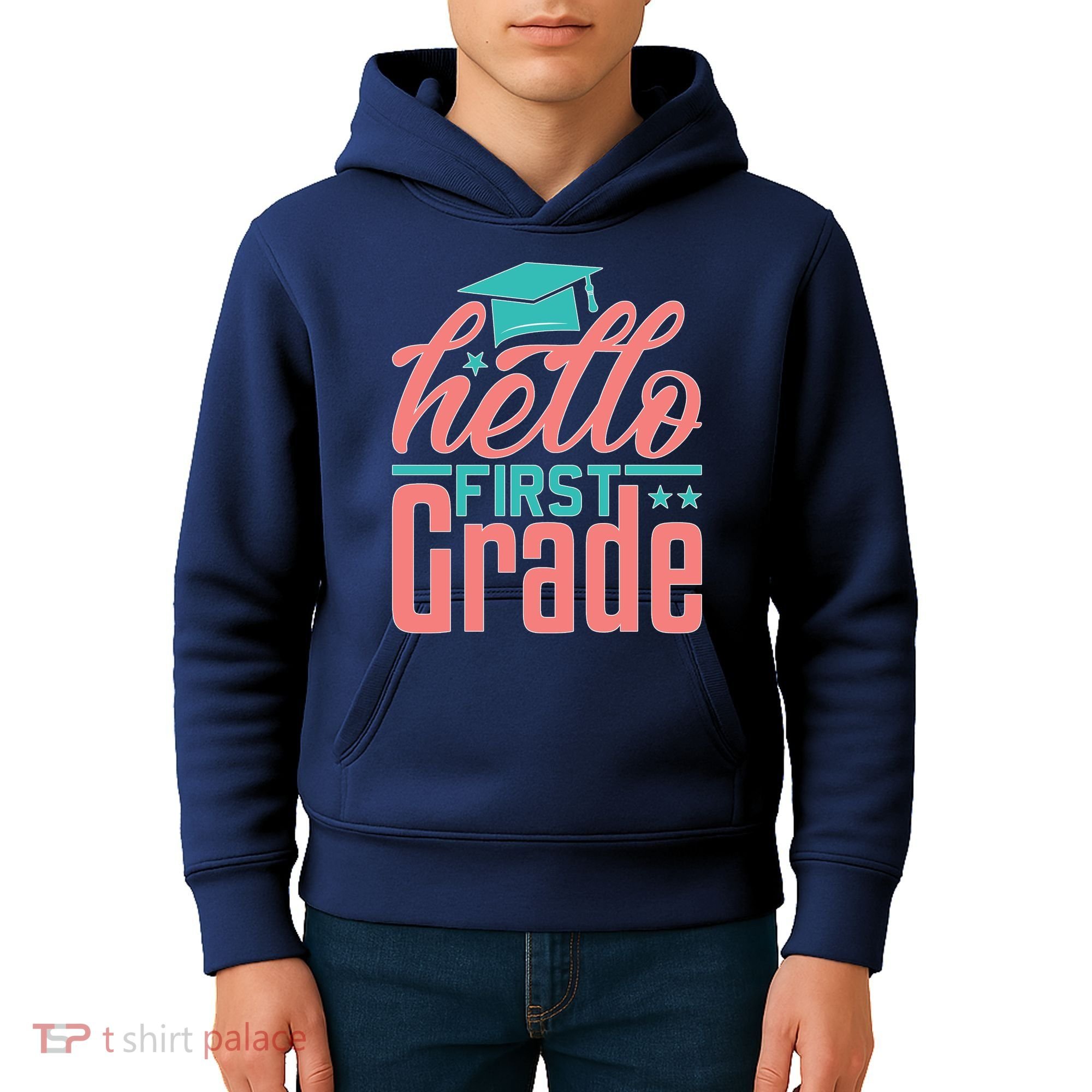 Hello First Grade Kids Hoodie