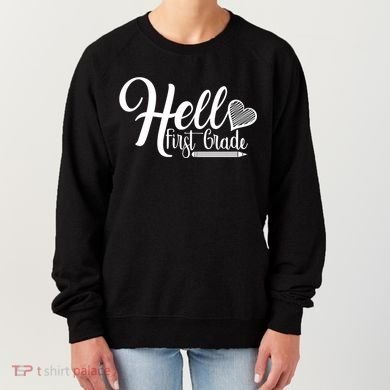 Hello First Grade Pencil Heart Women's Sweatshirt