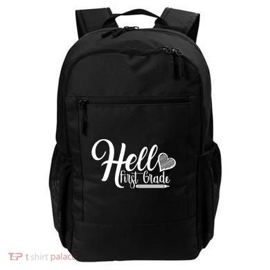 Hello First Grade Pencil Heart Backpack