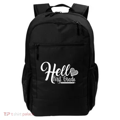 Hello First Grade Pencil Heart Backpack