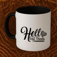 Hello First Grade Pencil Heart Coffee Mug thumb 2