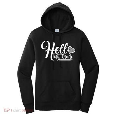 Hello First Grade Pencil Heart Women's Hoodie