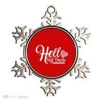 Hello First Grade Pencil Heart Ornament thumb 0
