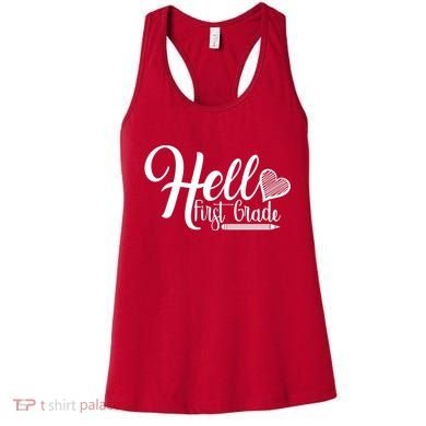 Hello First Grade Pencil Heart Women's Tank Top