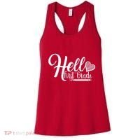 Hello First Grade Pencil Heart Women's Tank Top thumb 0
