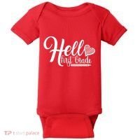 Hello First Grade Pencil Heart Baby Bodysuit thumb 0