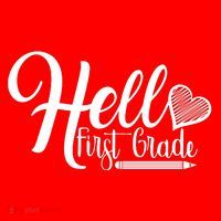 Hello First Grade Pencil Heart Hat thumb 2