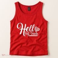 Hello First Grade Pencil Heart Tank Top thumb 2