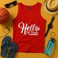 Hello First Grade Pencil Heart Tank Top thumb 4
