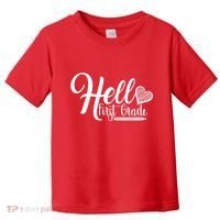 Hello First Grade Pencil Heart Toddler T-Shirt thumb 0