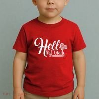 Hello First Grade Pencil Heart Toddler T-Shirt thumb 2