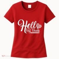 Hello First Grade Pencil Heart Women's T-Shirt thumb 0