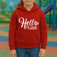 Hello First Grade Pencil Heart Kids Hoodie thumb 3