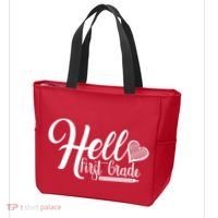 Hello First Grade Pencil Heart Tote Bag thumb 3