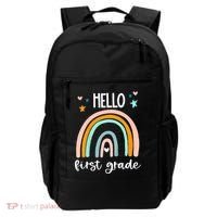 Hello First Grade Retro Rainbow Backpack thumb 0