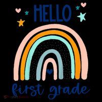 Hello First Grade Retro Rainbow Coffee Mug thumb 5