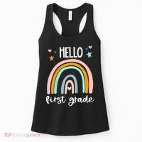 Hello First Grade Retro Rainbow Women's Tank Top thumb 0
