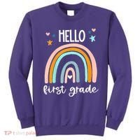 Hello First Grade Retro Rainbow Sweatshirt thumb 0