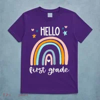 Hello First Grade Retro Rainbow T-Shirt thumb 5