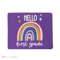Hello First Grade Retro Rainbow Mousepad thumb 0