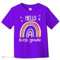 Hello First Grade Retro Rainbow Toddler T-Shirt thumb 0