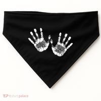 Hello Good Bye Paint Hand Prints USA-Made Doggie Bandana thumb 0