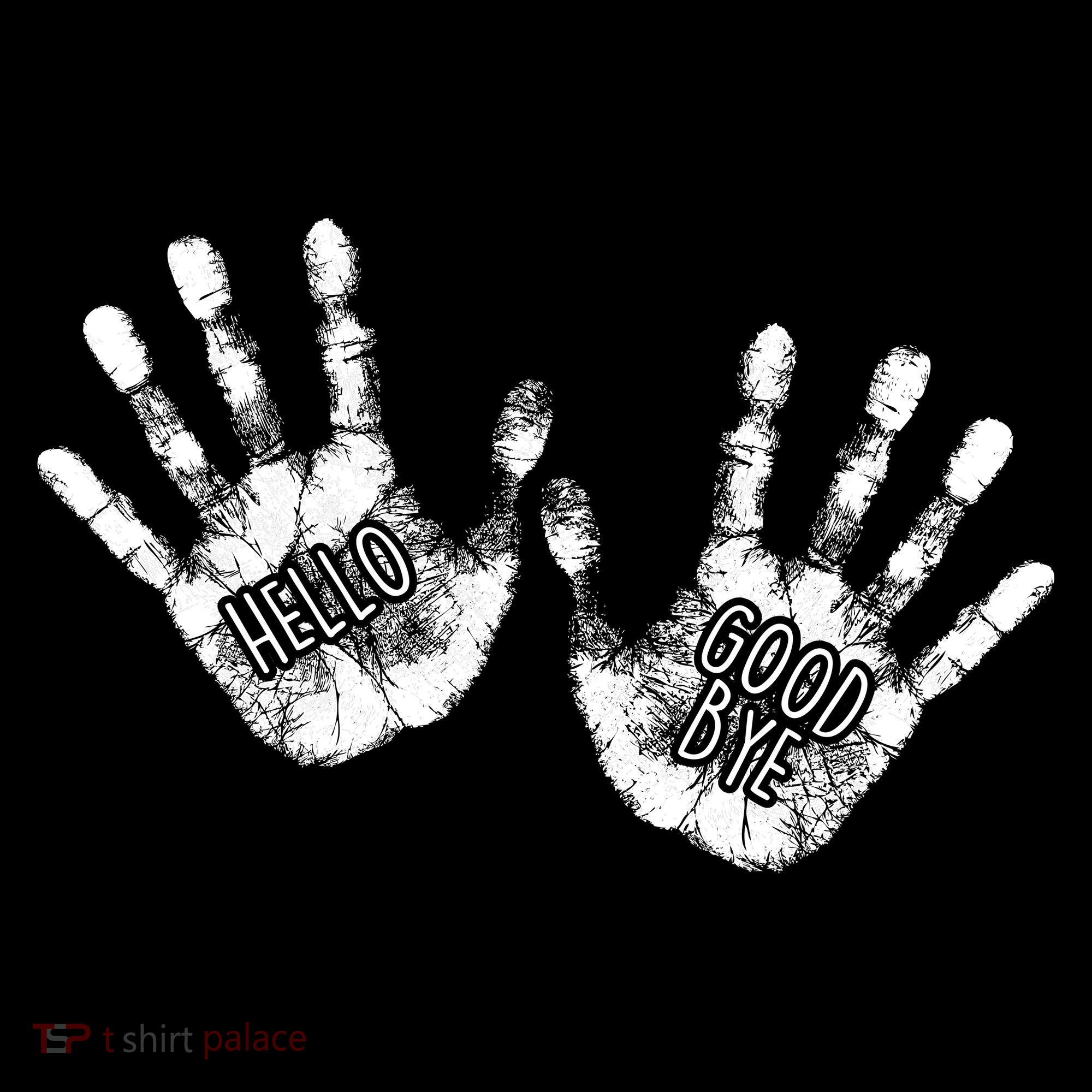 Hello Good Bye Paint Hand Prints USA-Made Doggie Bandana