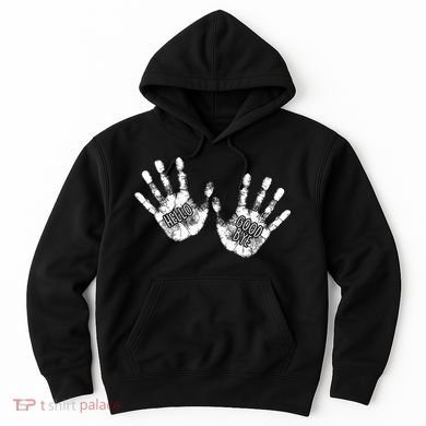 Hello Good Bye Paint Hand Prints Hoodie