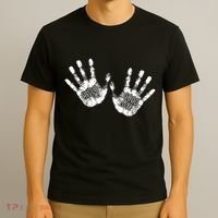 Hello Good Bye Paint Hand Prints T-Shirt thumb 3