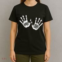 Hello Good Bye Paint Hand Prints T-Shirt thumb 4
