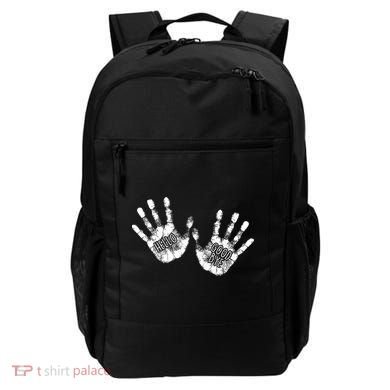 Hello Good Bye Paint Hand Prints Backpack