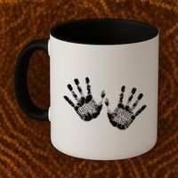 Hello Good Bye Paint Hand Prints Coffee Mug thumb 2