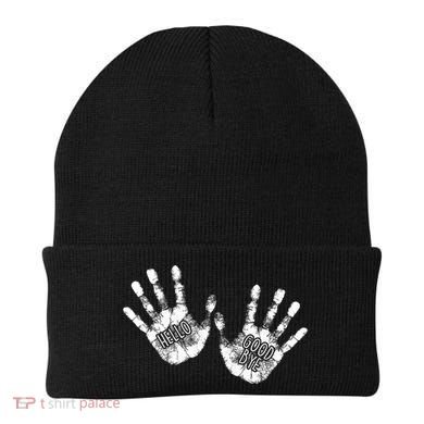 Hello Good Bye Paint Hand Prints Beanie